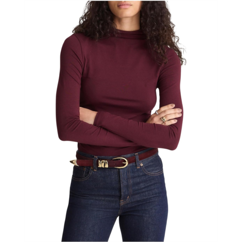 Womens Madewell Long Sleeve Hazel Mockneck Side Cinch