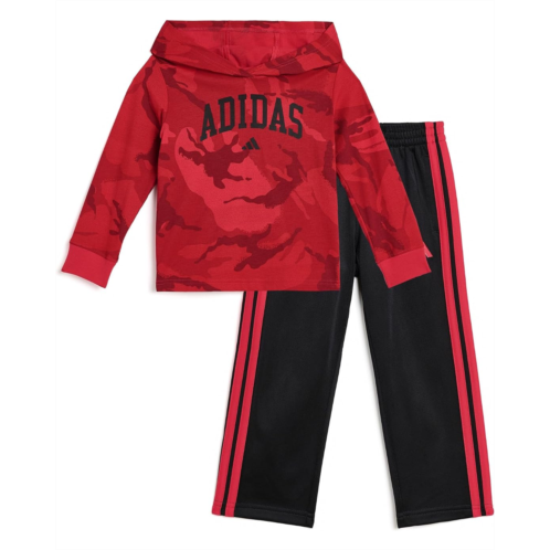 Adidas Kids Aop Camo Hooded Tee & Pants Set (Toddler/Little Kid)