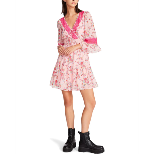Betsey Johnson Bush Gardens Printed Georgette Dress
