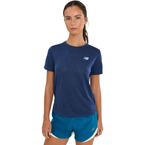 Womens New Balance Athletics T-Shirt Heather