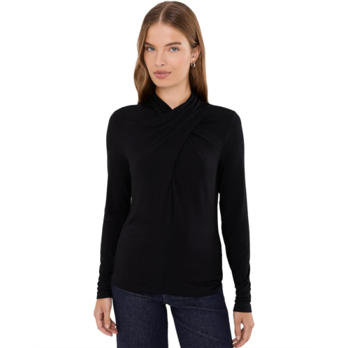 Womens Liverpool Los Angeles Long Sleeve Wrap Neck Knit Top