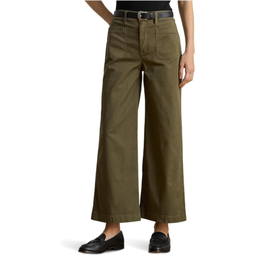 POLO RALPH LAUREN Stretch Chino Wide-Leg Cropped Pants