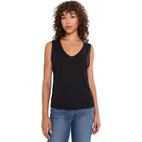 Womens Michael Stars Gai V-Neck Cap Sleeve Tank