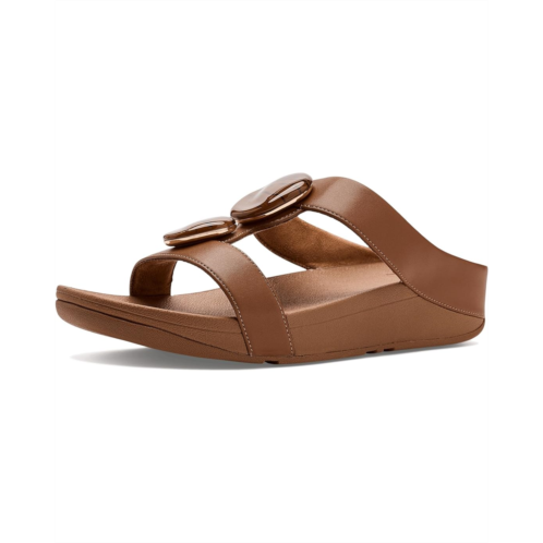 Womens FitFlop Fino Marbled-Stone H-bar Slides