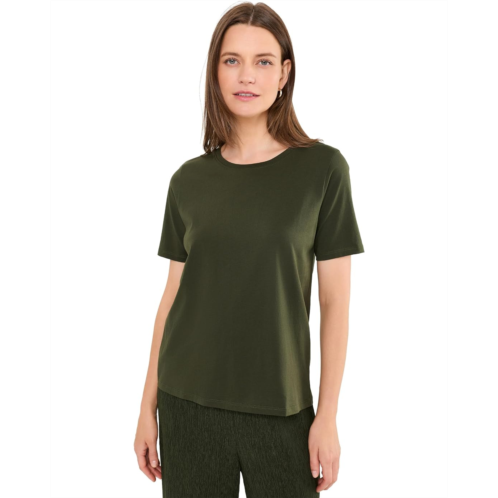 Eileen Fisher Organic Pima Cotton Jersey Round Neck Tee