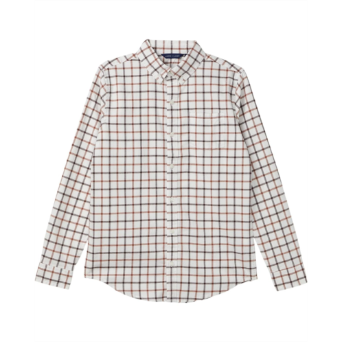 Janie and Jack Plaid Twill Button Down Shirt (Toddler/Little Kid/Big Kid)