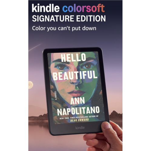 Amazon Kindle Colorsoft Signature Edition 32GB (newest model) - With color display auto-adjusting front light wireless charging and long battery life - Metallic Black