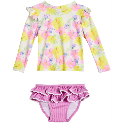 Girls Snapper Rock Kids Aloha Vacay Recycled Ruffle Set (Infant/Toddler/Little Kid)