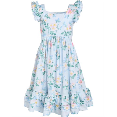 Janie and Jack Flutter Sleeve Floral Dress (Toddler/Little Kids/Big Kids)