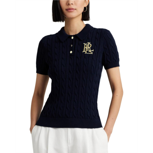 Polo RALPH LAUREN Cable-Knit Cotton Polo Sweater