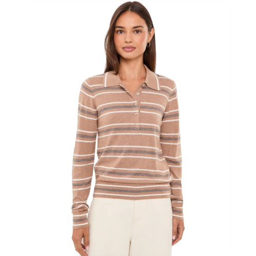 Womens Varley Mayra Stripe Knit Polo