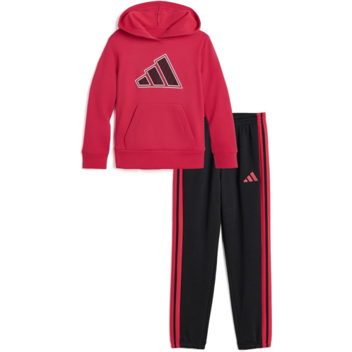 Adidas Kids Graphic Fleece Pullover & Joggers Set (Toddler/Little Kid)