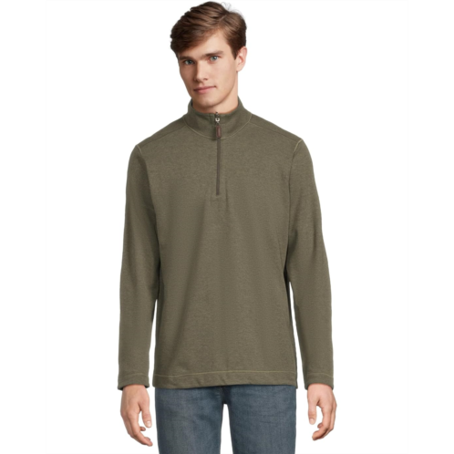 Mens Johnston & Murphy Reversible Solid Quarter-zip