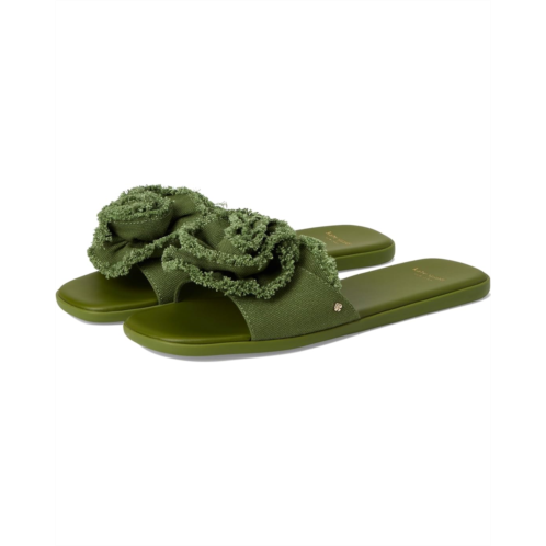 Womens Kate Spade New York Flourish Canvas Flat Sandals