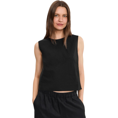 Womens Vince Linen Crew Neck Shell
