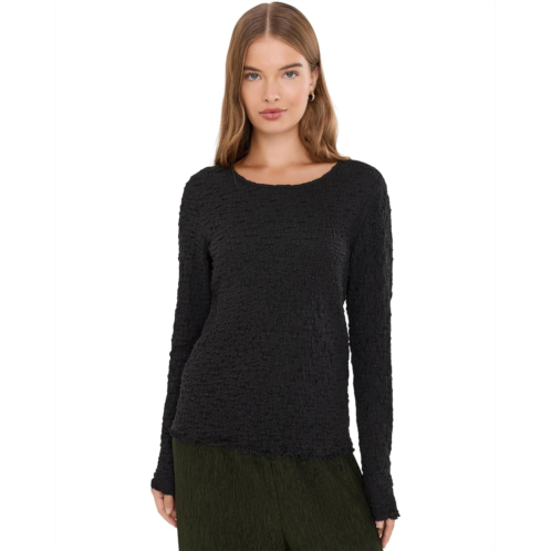 Womens Eileen Fisher Bubble Jacquard Round Neck Top