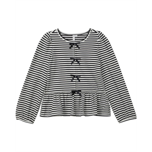 Janie and Jack Stripe Bow Top (Toddler/Little Kid/Big Kid)