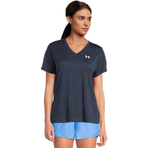 Womens Under Armour Tech Short Sleeve V-Neck Twist