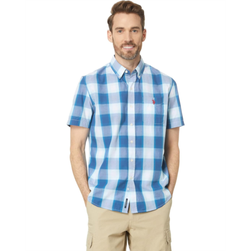 U.S. POLO ASSN. Short Sleeve CVC Large Plaid Woven Shirt