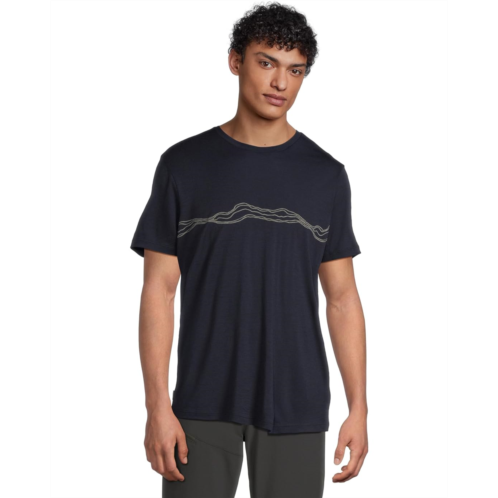 Mens Icebreaker Merino 150 Tech Lite Short Sleeve Tee Mountain Pulse