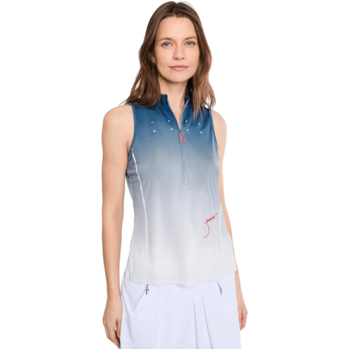 Jamie Sadock Sunsense Dusk Sleeveless Mock Neck 1/4 Zip Top