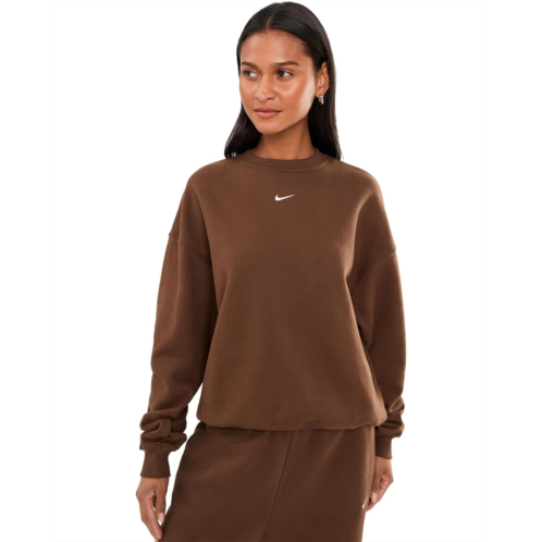 Womens Nike Studio Fleece Medium Weight Oversized Crew Neck Sweatshirt
