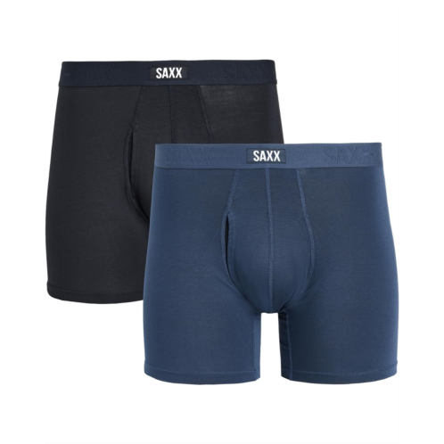 Mens SAXX UNDERWEAR Vibe Xtra Soft Comfort Boxer Brief Fly 2-Pack