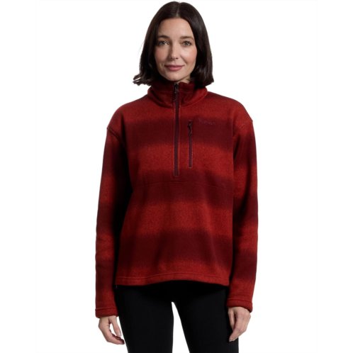 Womens Marmot Heavyweight Drop Line Printed 1/2 Zip