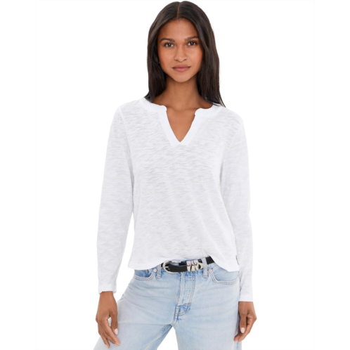 Womens Mod-o-doc Long Sleeve Mandarin Split Neck Top