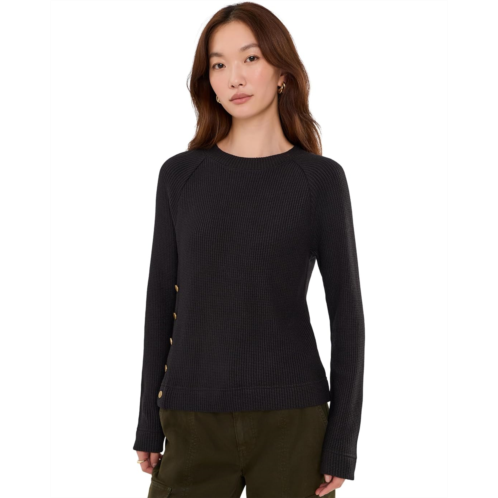 Womens NICZOE Petite Side Button Waffle Top