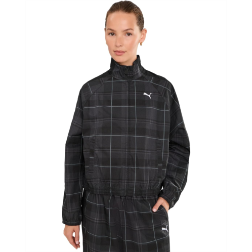 Womens PUMA T7 Relaxed Tartan Woven Jacket