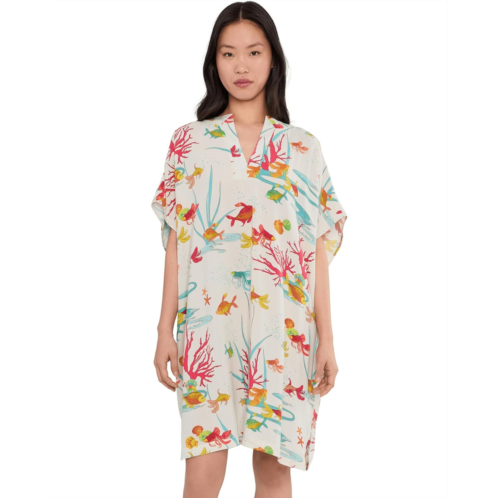 Womens N by Natori Oceans Embrace Printed Challis Sleepshirt