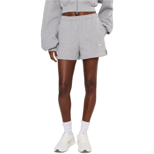 Womens Nike Studio Fleece Mid-Rise 4 Shorts