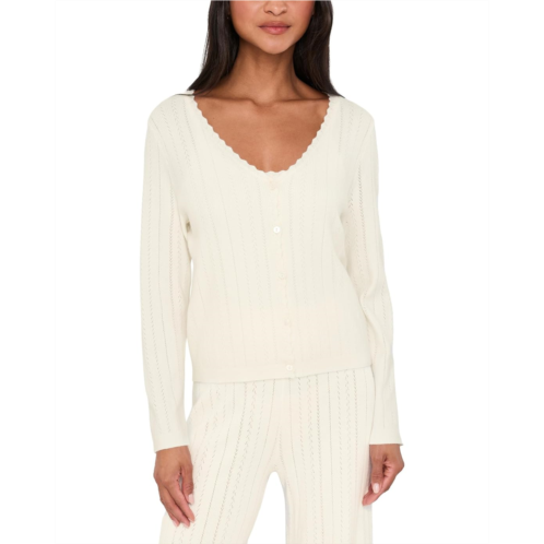 Womens Eberjey Pointelle Sweater Cardigan