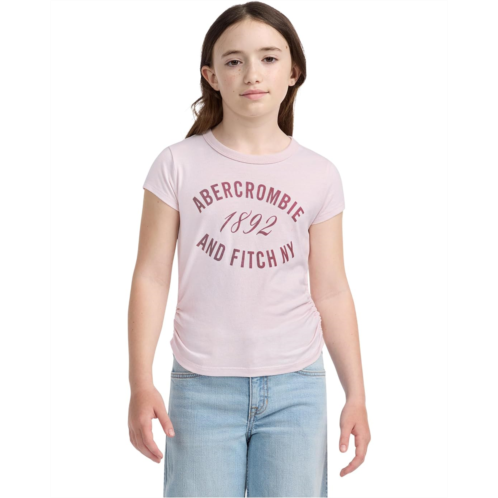 Girls abercrombie kids ANF 1892 Ruched Tee (Big Kid)