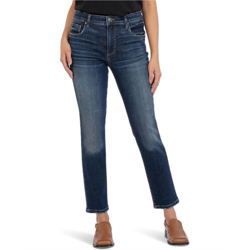 KUT from the Kloth Petite Reese High-Rise Fab Ab Ankle Straight Regular Hem