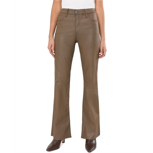 Womens KUT from the Kloth Coated Stella High Rise Flare In Golden Brown