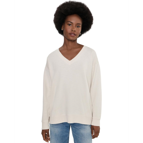 Eileen Fisher Garment Dyed Terry V-Neck Sweatshirt