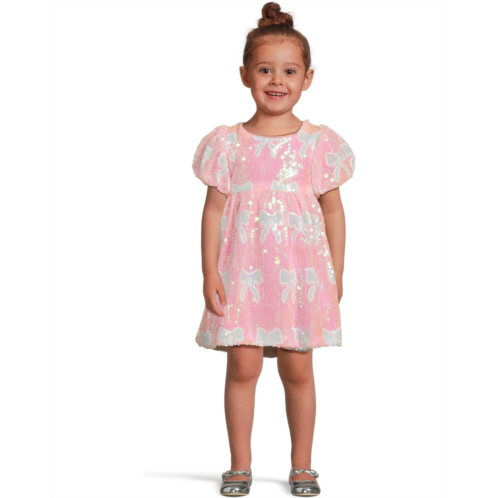 Girls Lola and The Boys Baby Blue Sequin Bow Dress (Infant/Toddler/Little Kid/Big Kid)