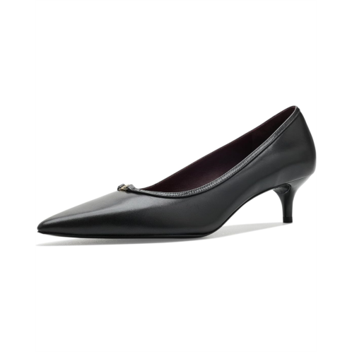 Womens Tory Burch Double T Buckle Kitten Heel Pumps 45mm