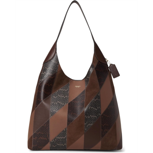 COACH Brooklyn Shoulder Bag 39 With Snakeskin Patchwork