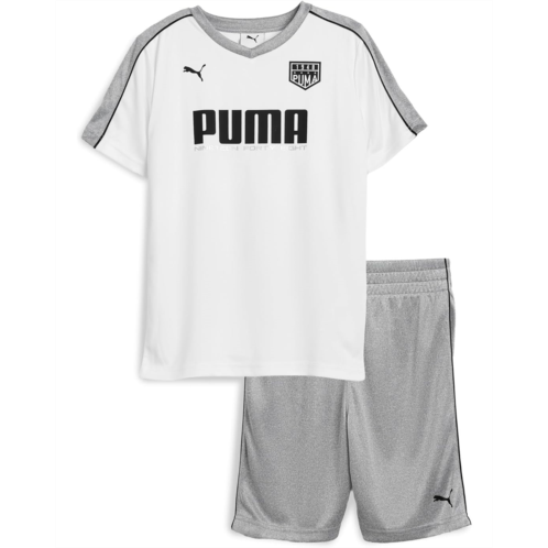 Boys PUMA Kids Graphic T-Shirt & Interlock Short Set (Little Kid/Big Kid)