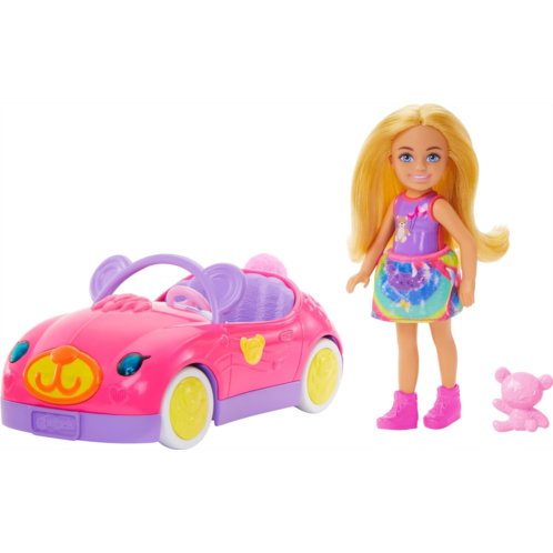 Barbie Chelsea Doll Accessories & Toy Car Playset Small Doll Including Bear Car & Fashions Ages 3