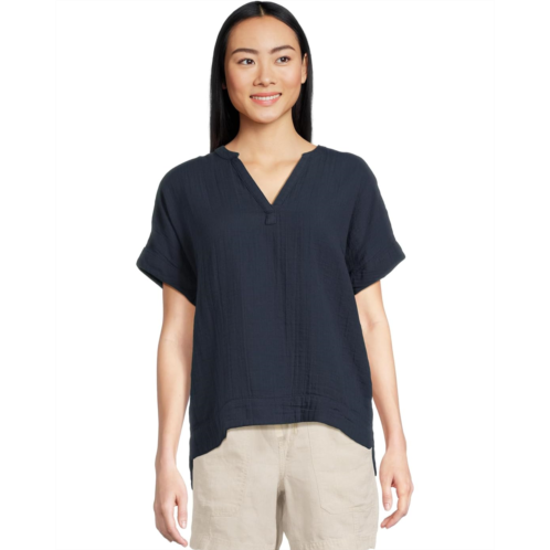 L.L.Bean Womens LLBean Cloud Gauze Shirt Short Sleeve
