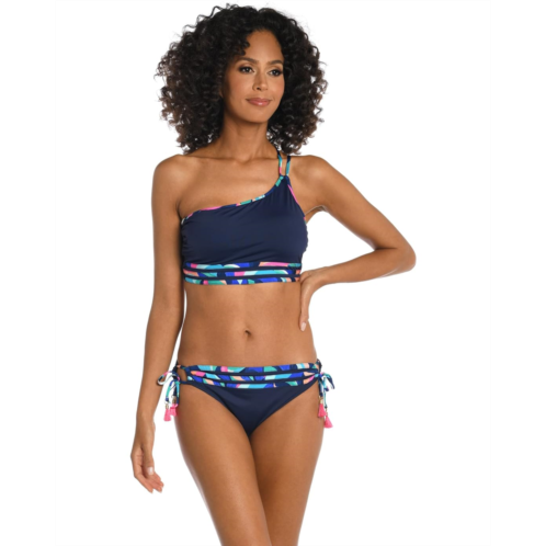 La Blanca Painted Leaves One Shoulder Bralette