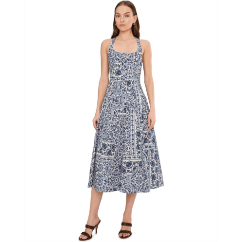 Avec Les Filles Racer Paneled Midi Dress