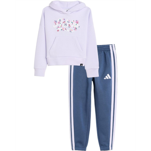 Adidas Kids Graphic Hooded Pullover Pant Set (toddler/Little Kid)