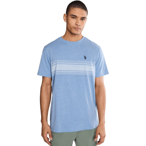 U.S. POLO ASSN. Short Sleeve Chest Print Stripe Jersey Tee Shirt