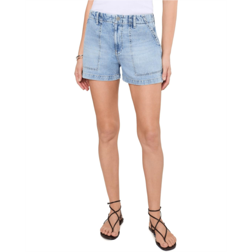 AG Jeans Analeigh Mid-Rise Utility Shorts in Wine Garden