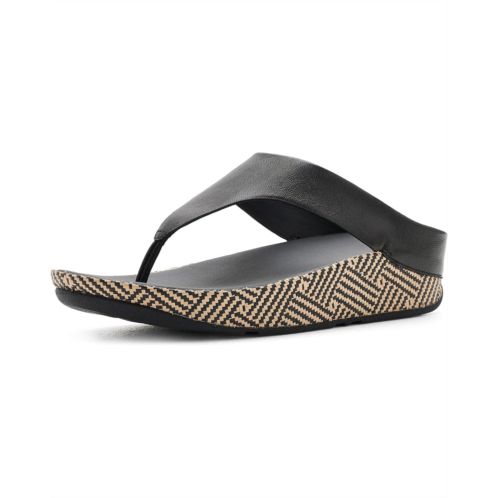 FitFlop Lulu Lux Graphic-weave Leather Toe-post Sandals